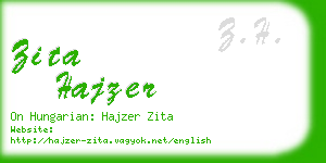 zita hajzer business card